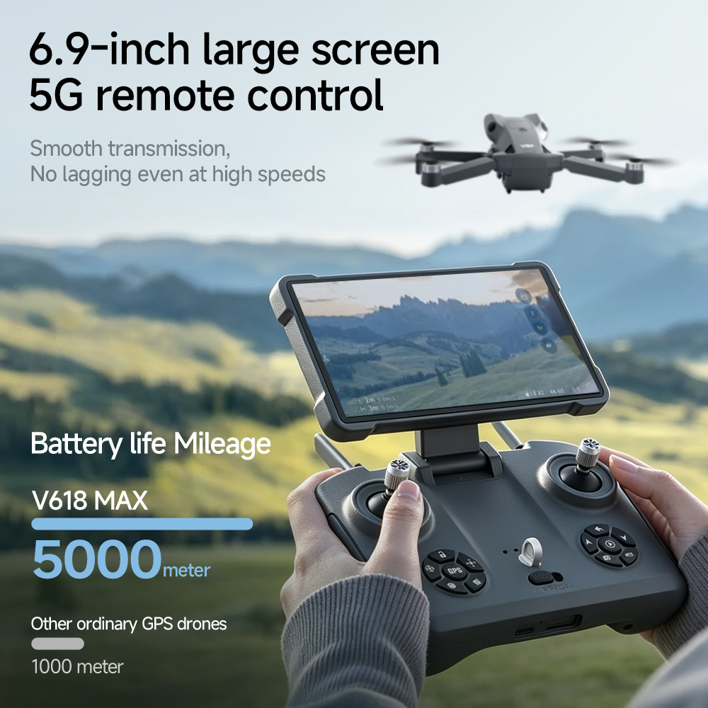 V618 MAX GPS Foldable Drone 6. - đánh giá và giá Drone Camera Professional