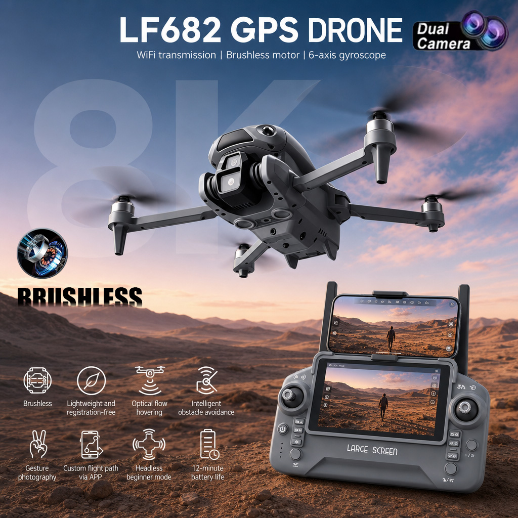 New LF682 Drone 8K Dual Camera - đánh giá và giá Drone Camera Professional
